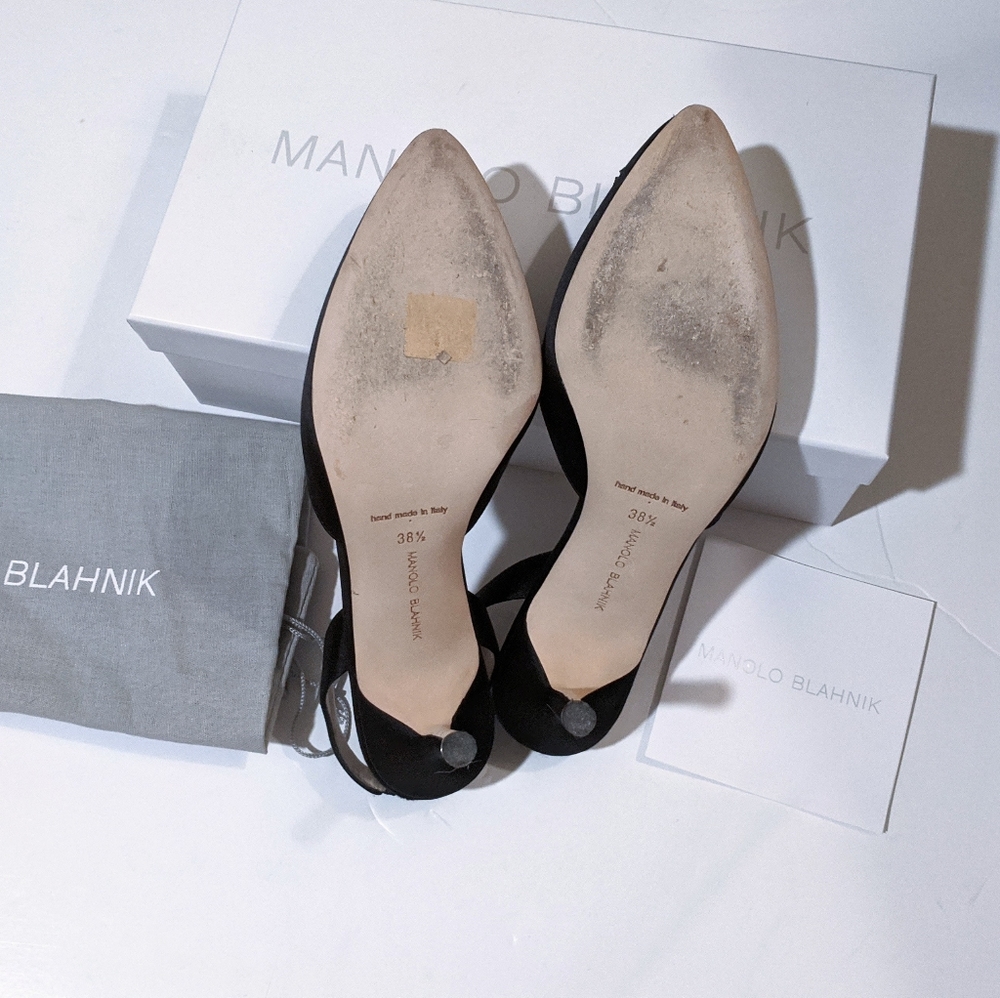 SOLD💔Manolo Blahnik Hangisli Slingback Pump 38.5 - Picture 7 of 11